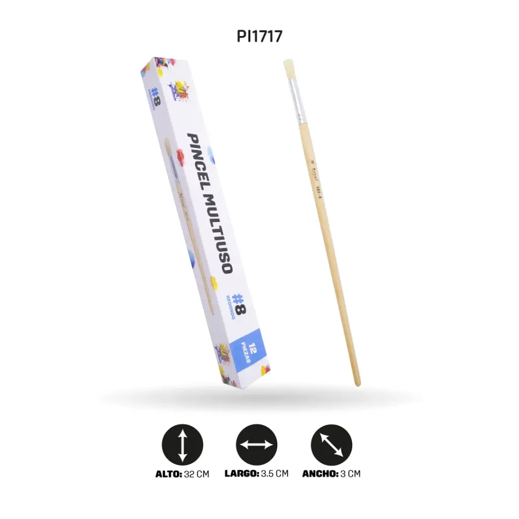 PINCEL CHINO AH ROYAL REDONDO NO 8 X12 [PAC20020-1717-PAC80101-1717]