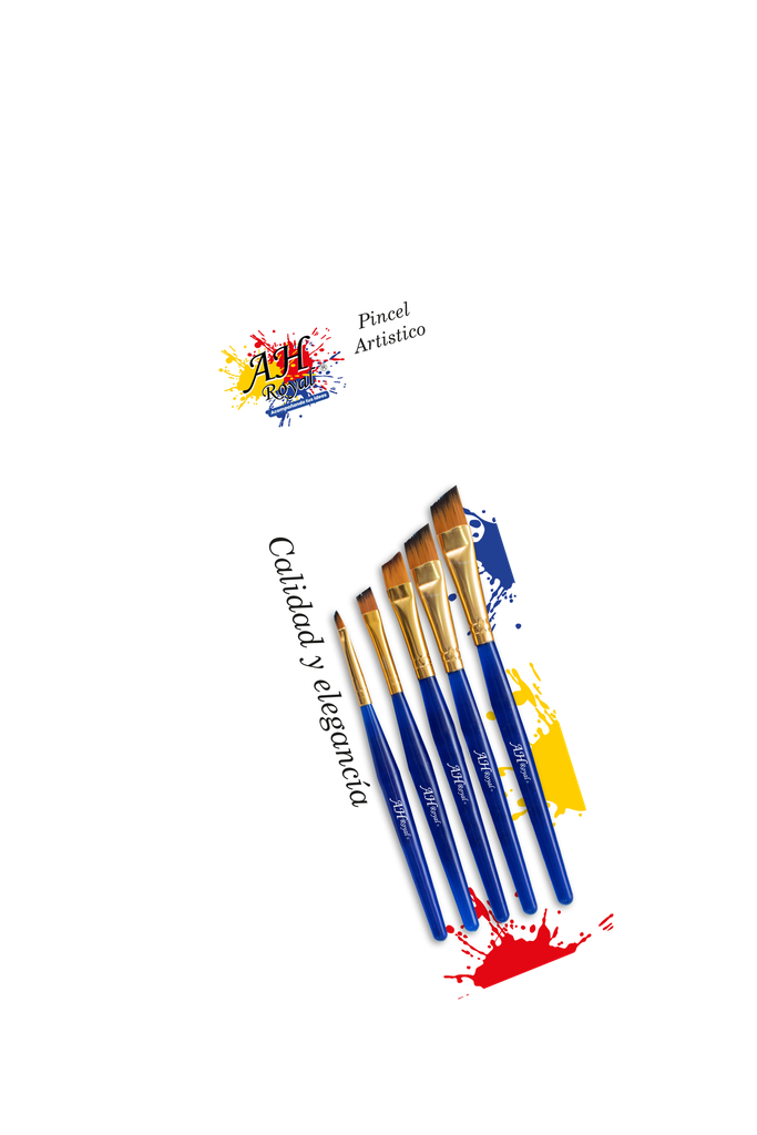 PINCEL AHROYAL JUEGO ACRILICO HEXAGONAL NO1/8 1/4 3/8 1/2 5/8 X5   [PAC20031-448]
