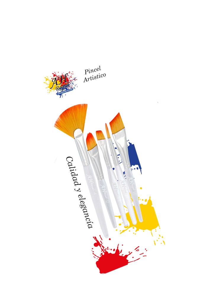 PINCEL AHROYAL ACRILICO TRANSPARENTE X5 [PAC20084-6]