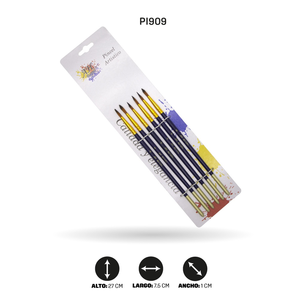 PINCEL AHROYAL REDONDO N°4 X6 [PAC20065-909]