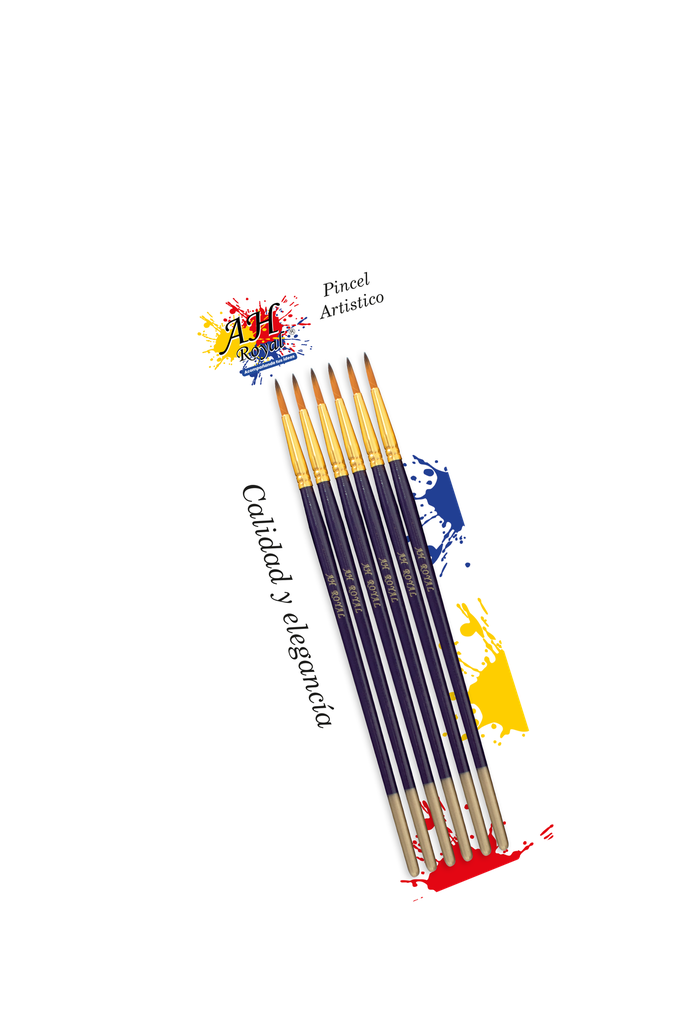 PINCEL AHROYAL REDONDO # 6 X6 und  [PAC20067-911]