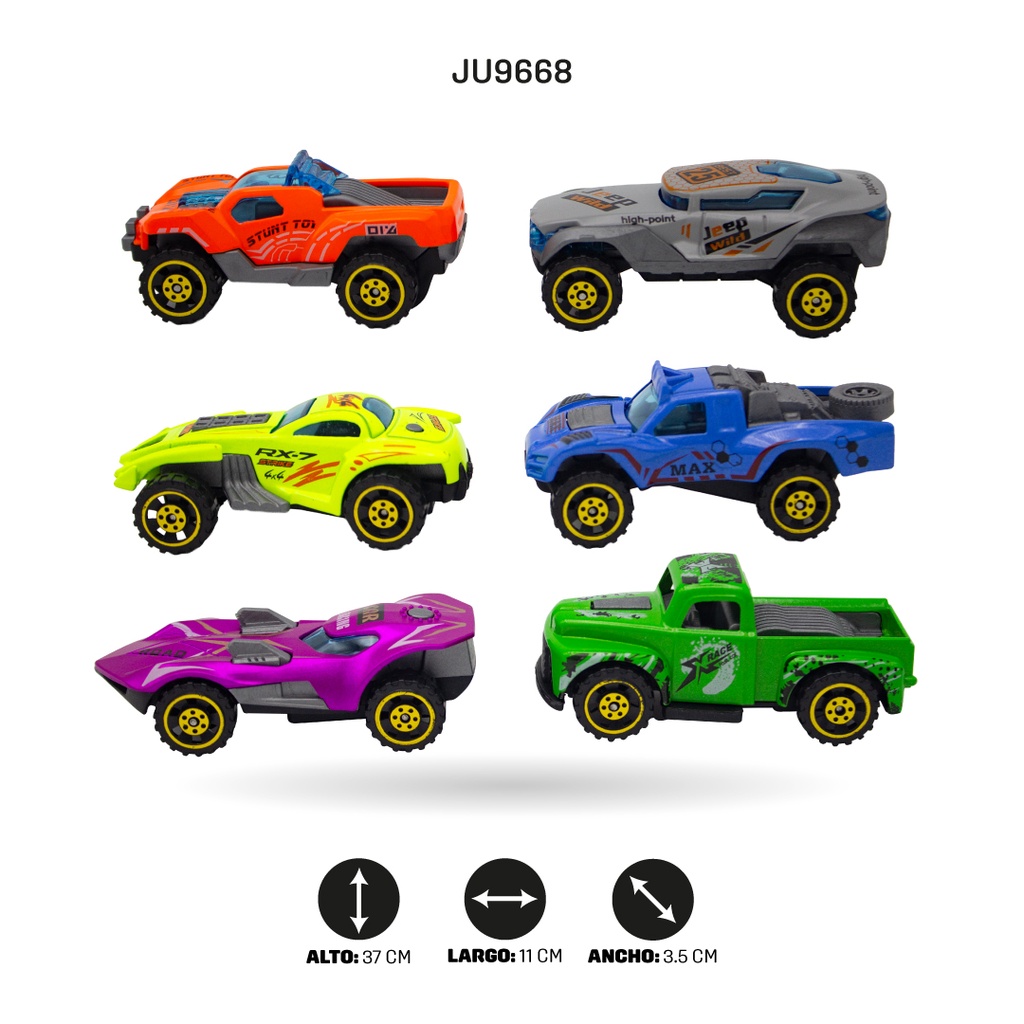 COCHE DEPORTIVO SERIE DE ALEACIÓN 6 PIEZAS [V512]