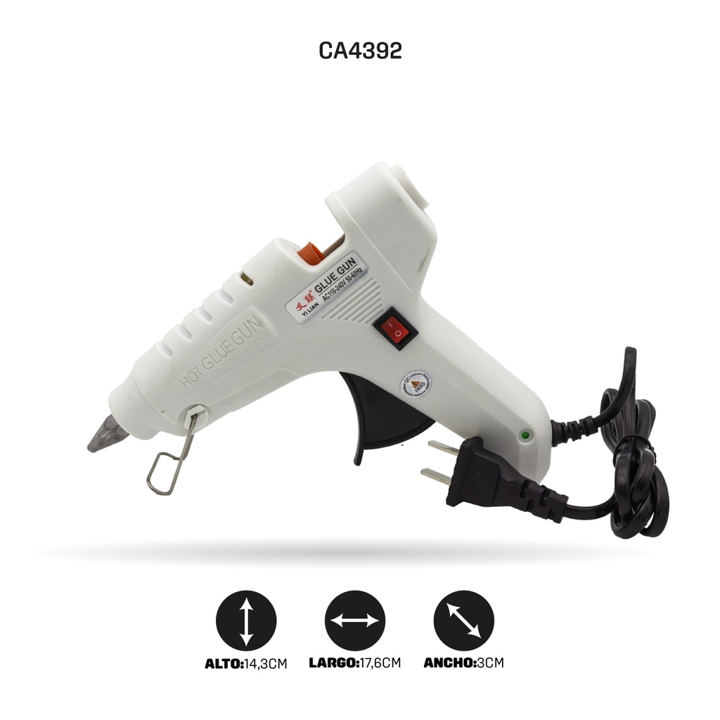 PISTOLA DE SILICONA GRANDE 80W CON SWICHE [HT80034]