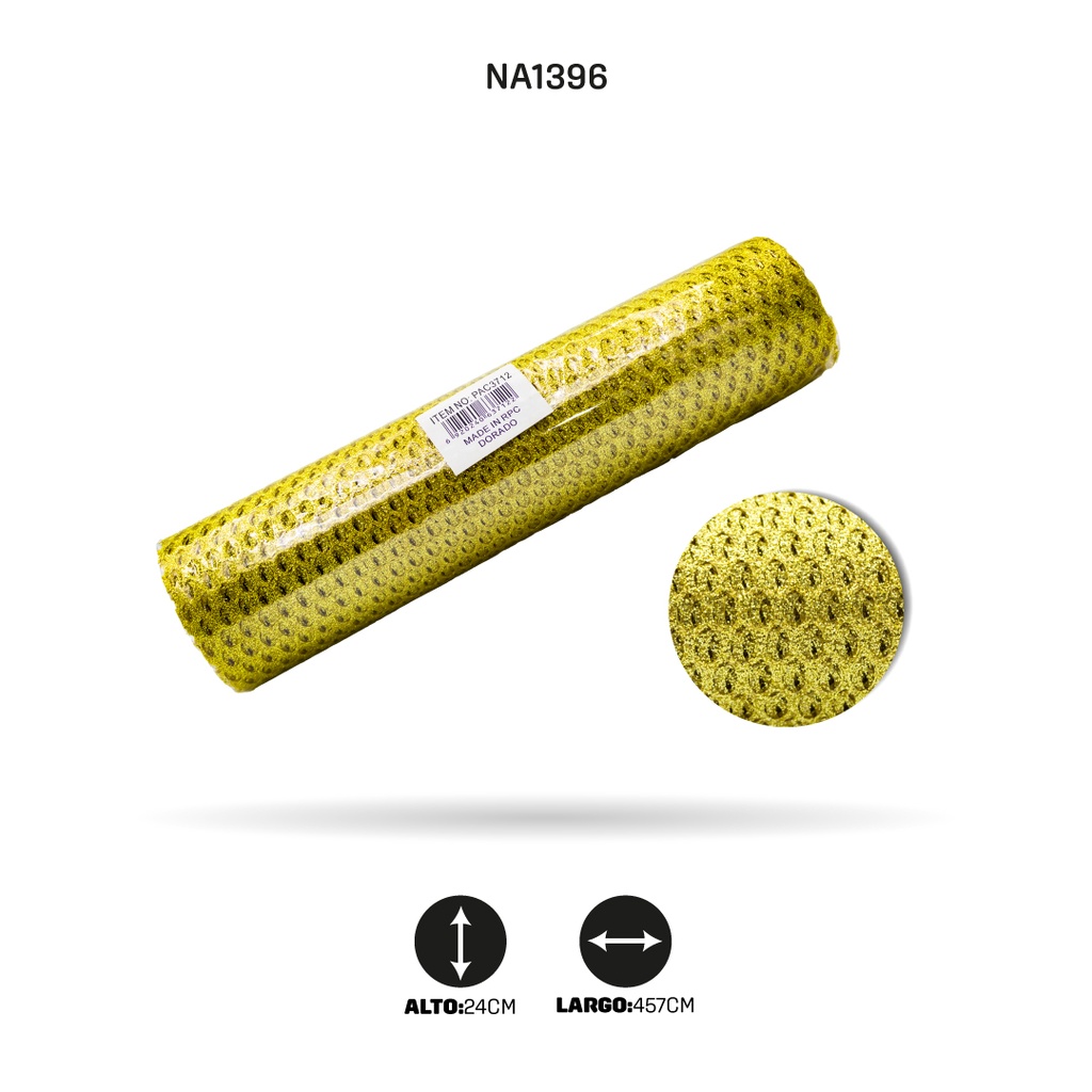 MALLA ESCARCHA DORADO [PAC3712]