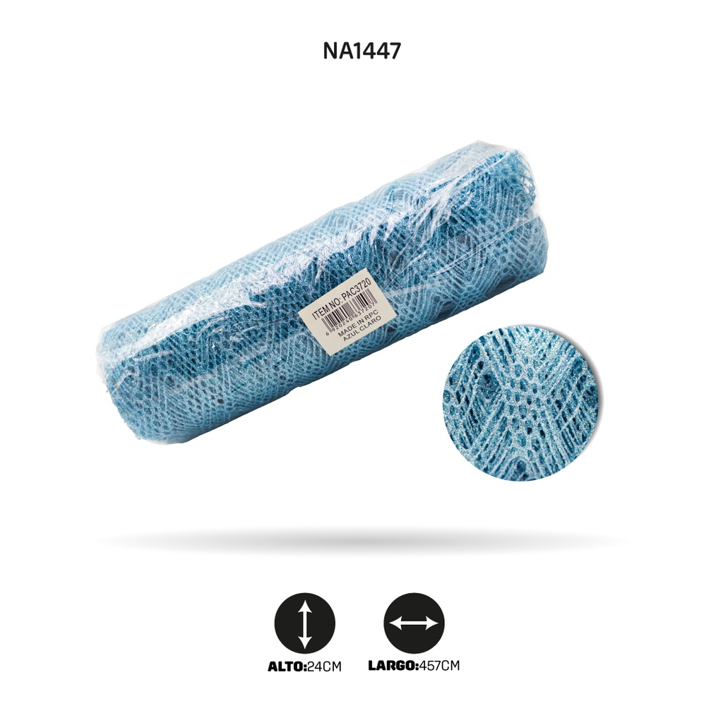 MALLA ESCARCHA AZUL CLARO [PAC3720]