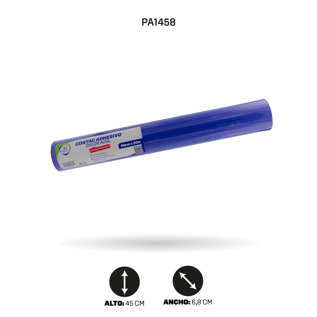 PAPEL CONTAC AHROYAL AZUL DE 20 mts x 45 cms [PAC3699]