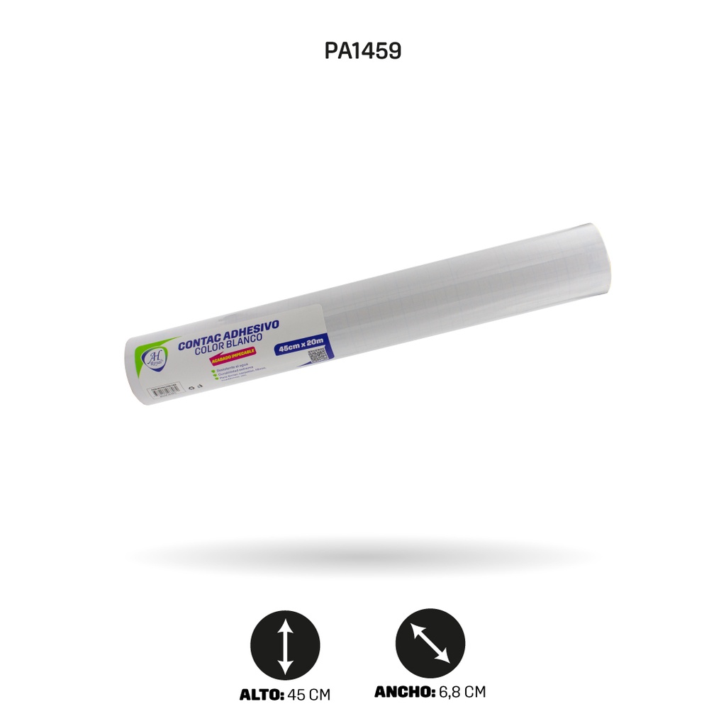 PAPEL CONTAC AHROYAL BLANCO DE 20 mts x 45 cms [PAC3700-1459]