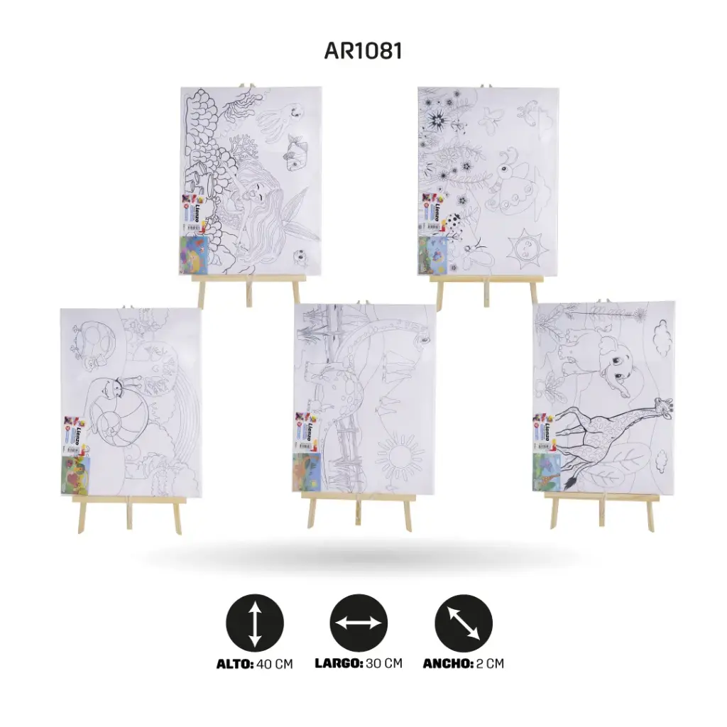 LIENZO 30X40 CON CABALLETE [PAC3735-1081]