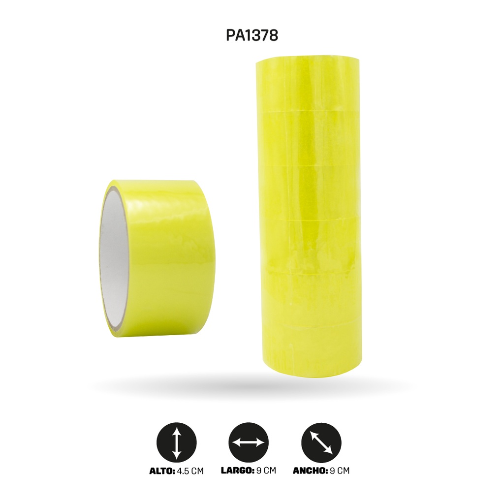 CINTA TRANSPARENTE AMARILLA 34mt x45mmx38mc [PAC4772]