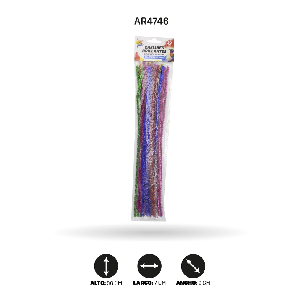 CHELINES BRILLANTES SURTIDA 30PCS [PAC4044-1438]