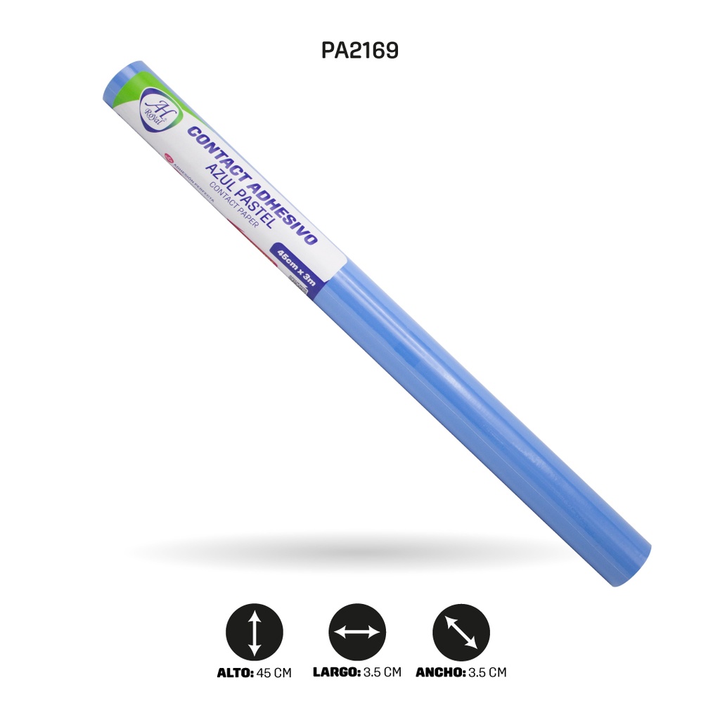 PAPEL CONTAC AH ROYAL AZUL PASTEL 2009  DE 3 mts x 45 cms [PAC5440]