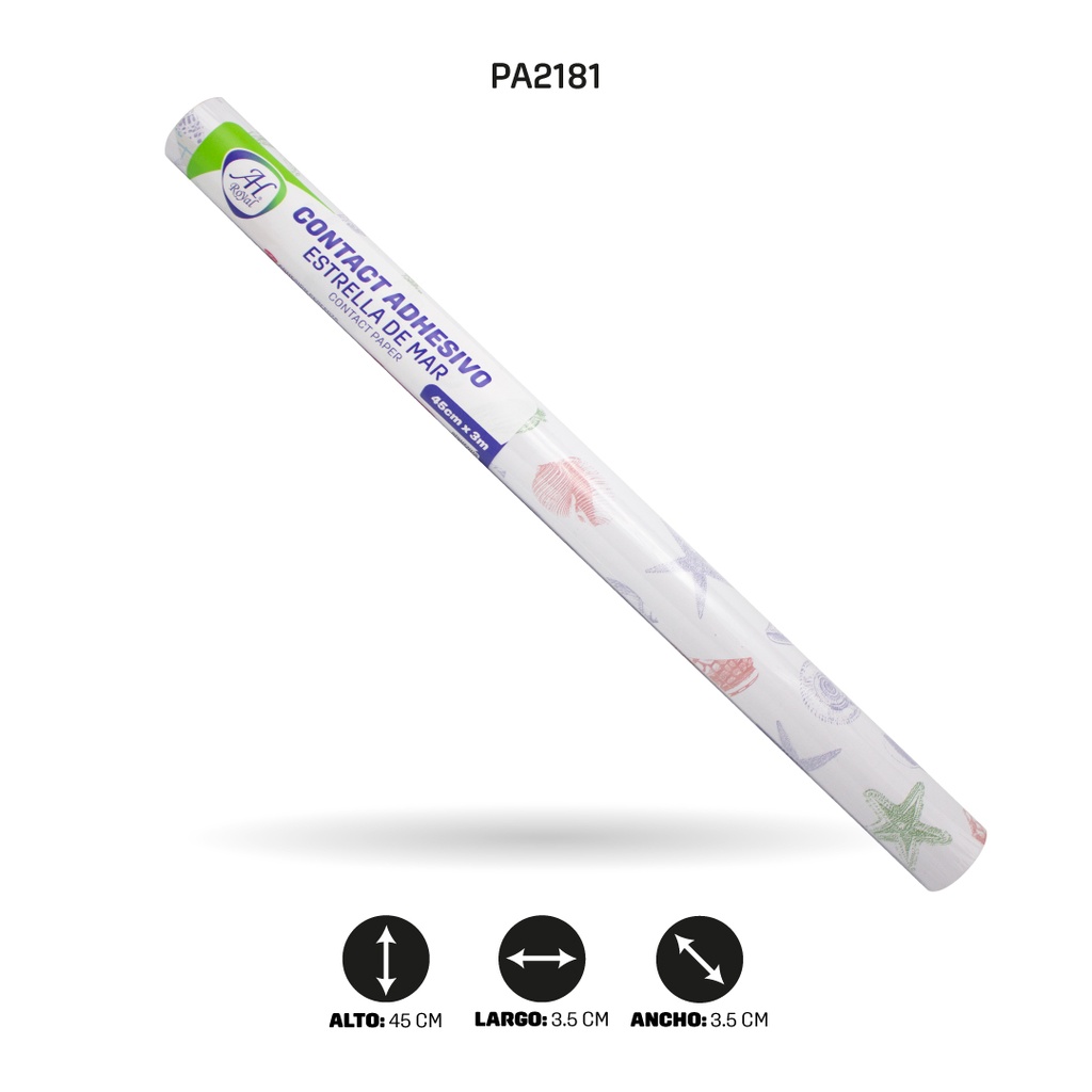 PAPEL CONTAC AH ROYAL ESTRELLA DE MAR 5440 DE 3 mts x 45 cms [PAC5452]