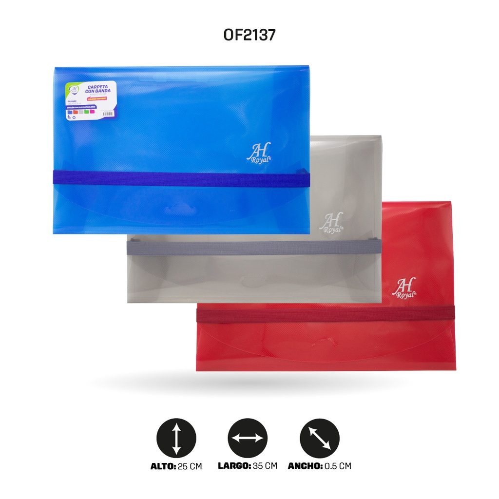 CARPETA AH ROYAL CON BANDA  35X25CM, 48C [PAC5367]