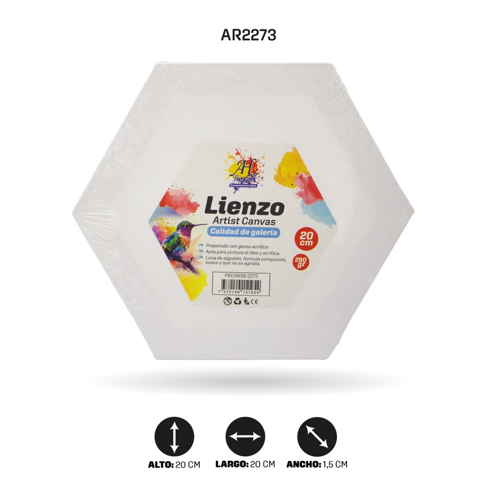 LIENZO HEXAGONAL 20CM [PAC4838-2273]