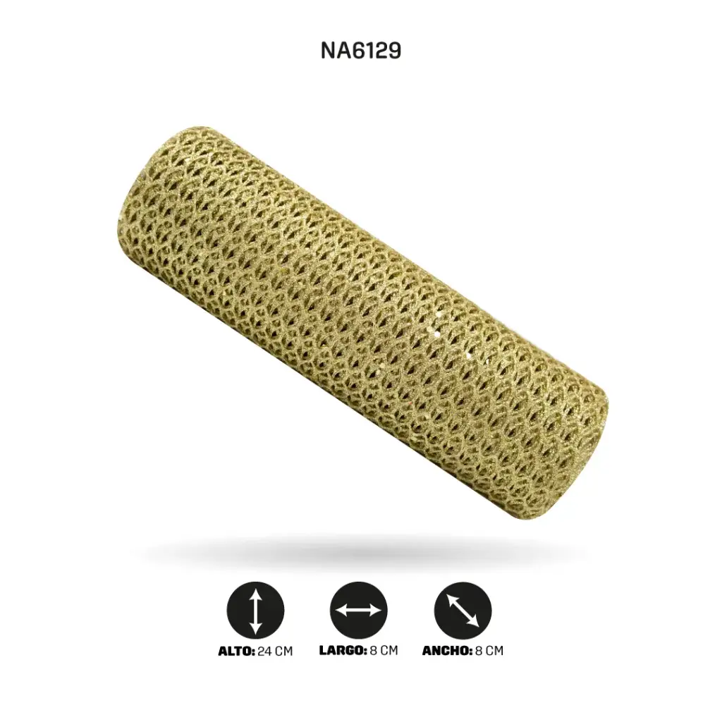 MALLA 24 cm x 5y DORADO [PAC5035]