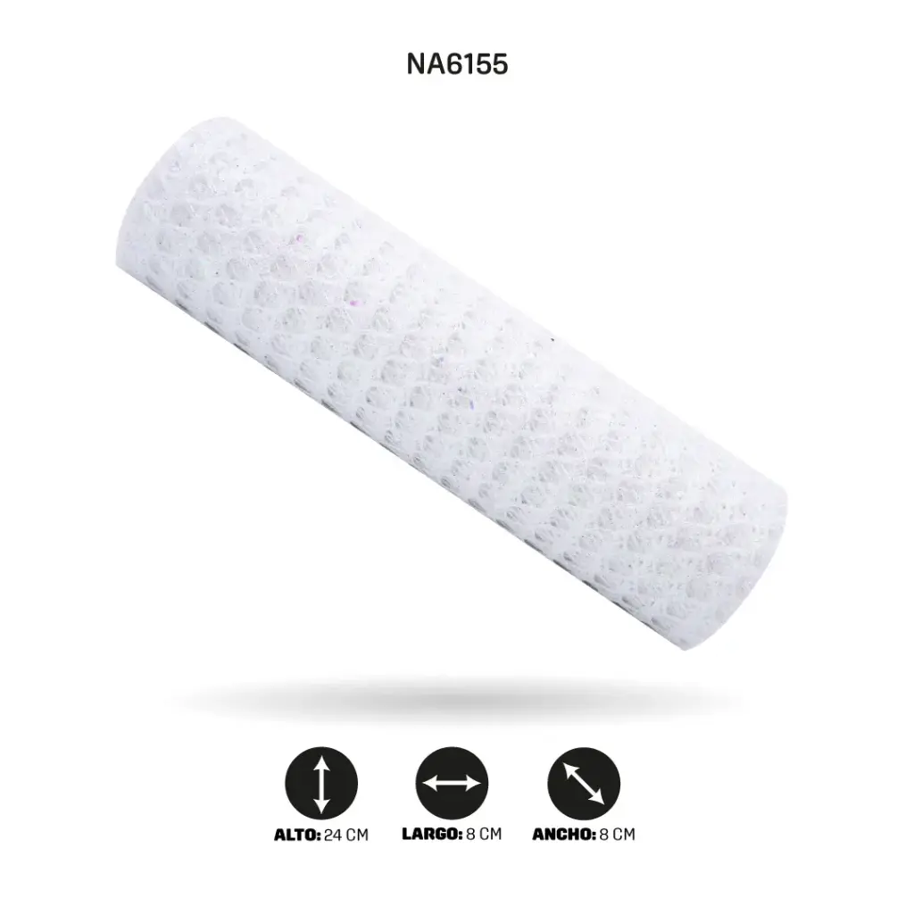 MALLA 24cm x 5y BLANCO TORNASOL [PAC5076]