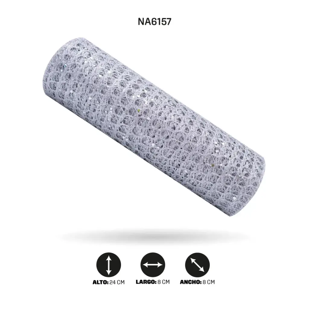 MALLA 24cm x 5y PLATEADO [PAC5078]