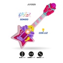 GUITARRA ELÉCTRICA DE ESTRELLA ROSADA [668B-1]