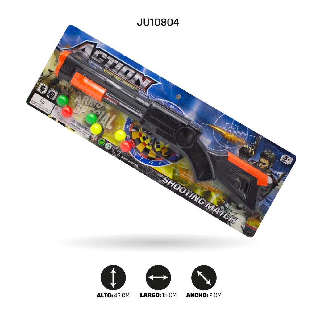 PISTOLA DE JUGUETE CON BOLAS PING PONG [1985-43]