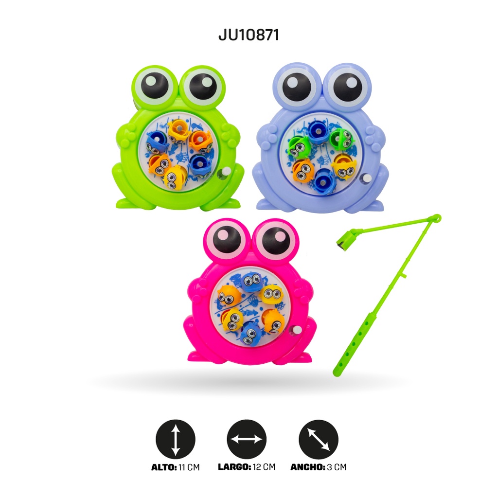 JUEGO DE PESCA IMAN JUGUETE GIRATORIO SAPITO [81016C]