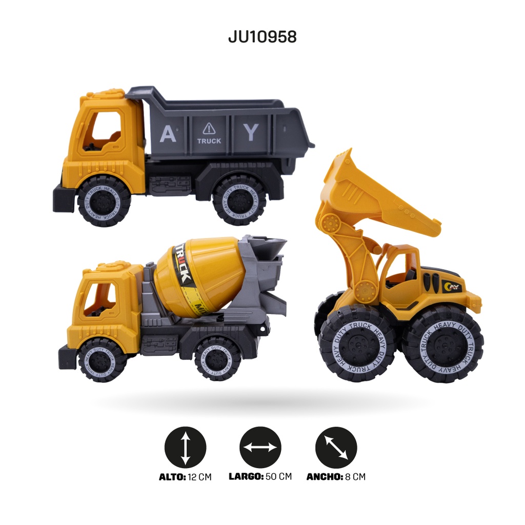 MOTOR DE CONSTRUCCIÓN CON RUEDAS LIBRES - 3 PIEZAS [WJ950-536]