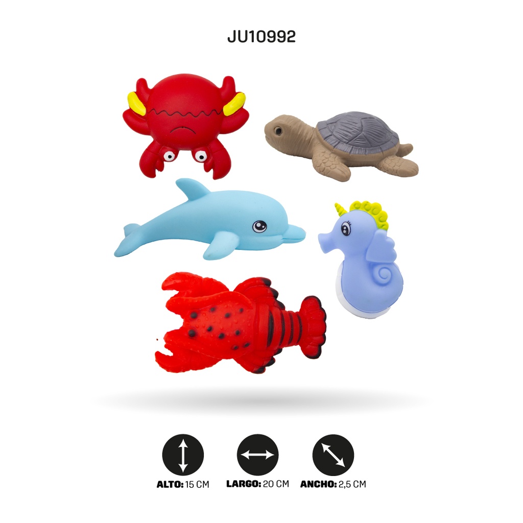 JUEGO DE ANIMALES DE VINILO - 5 PIEZAS [SDH168-84]