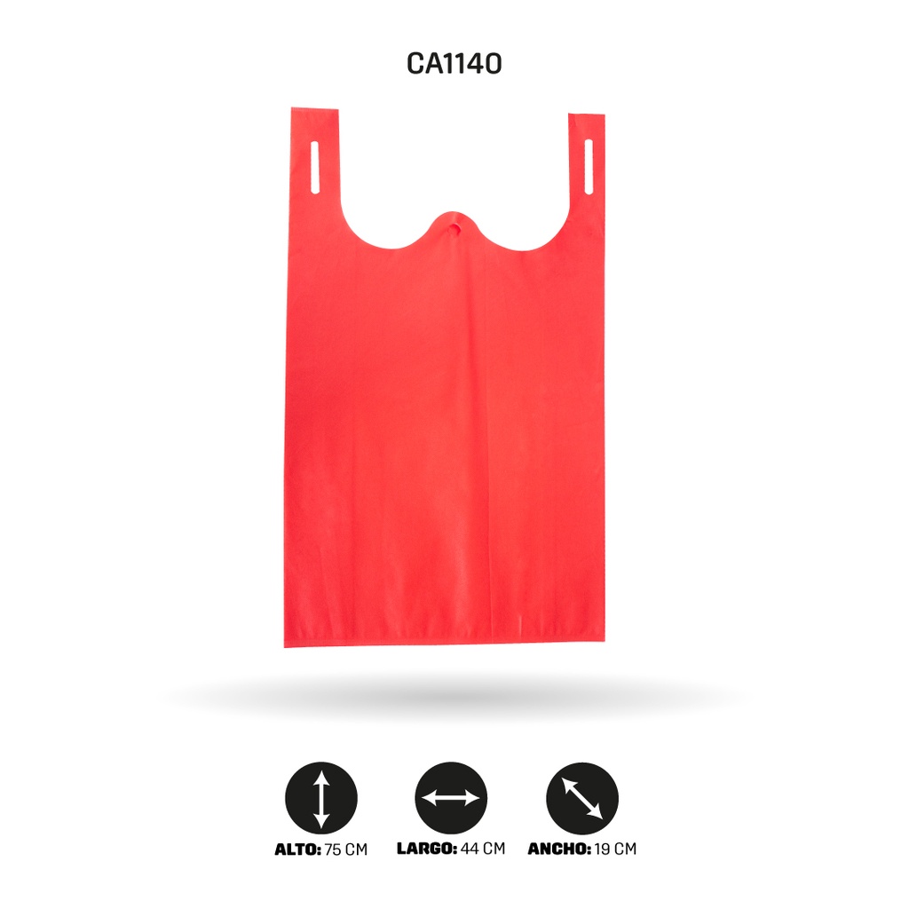 BOLSA DE CHALECO CON ORIFICIO EN OREJAS 44x75x19CM [PAC4367]