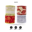 CINTA NAVIDEÑA ANCHO 6CM x 3 YARDAS, 32 X DISPLAY [PAC3692]