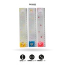 REGLAS ESCARCHADAS TRANSPARENTES TY-1654 DISP X 12[PAC4558]