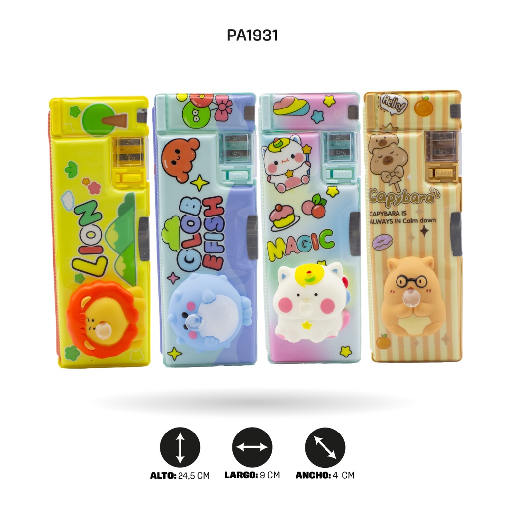 ESTUCHE MULTIFUNCIONAL DE ANIMALES CON GLOBO XPM-577-1/3/2 [PAC4676]