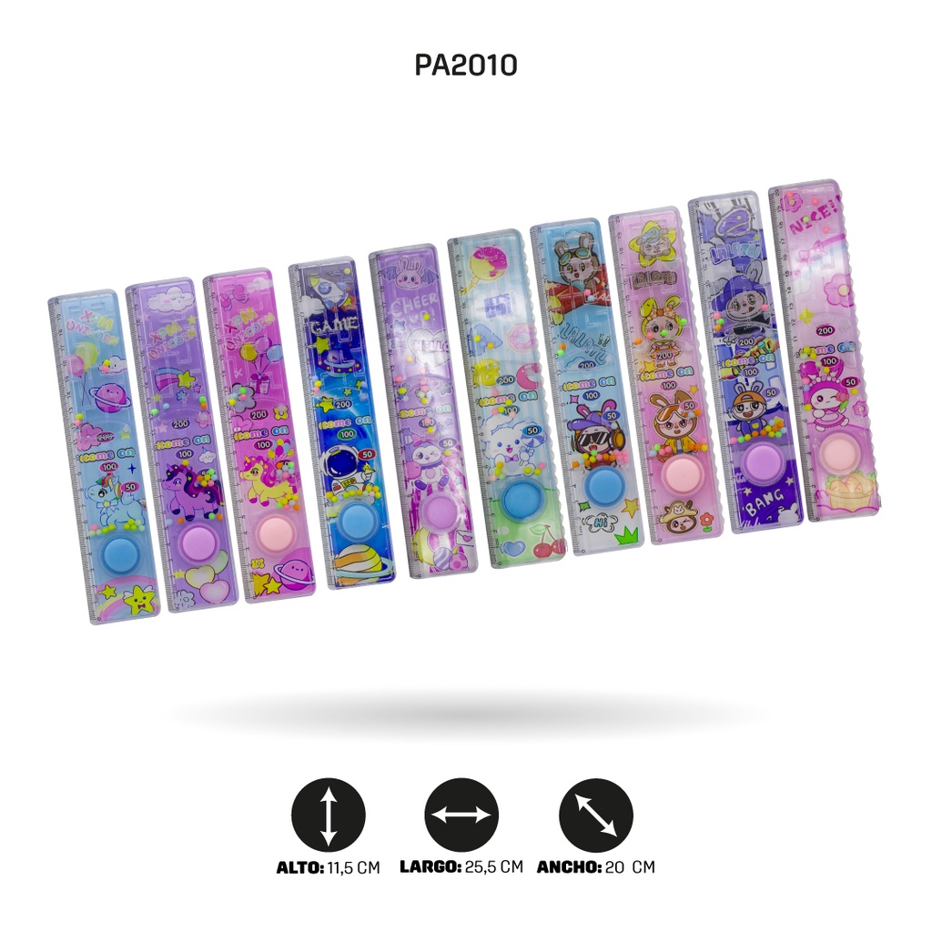 REGLAS BUNNYS, ASTRONAUTA, UNICORNIO XPM-3010-2/5/7/15 20CM DISPLX 24 [PAC4715]