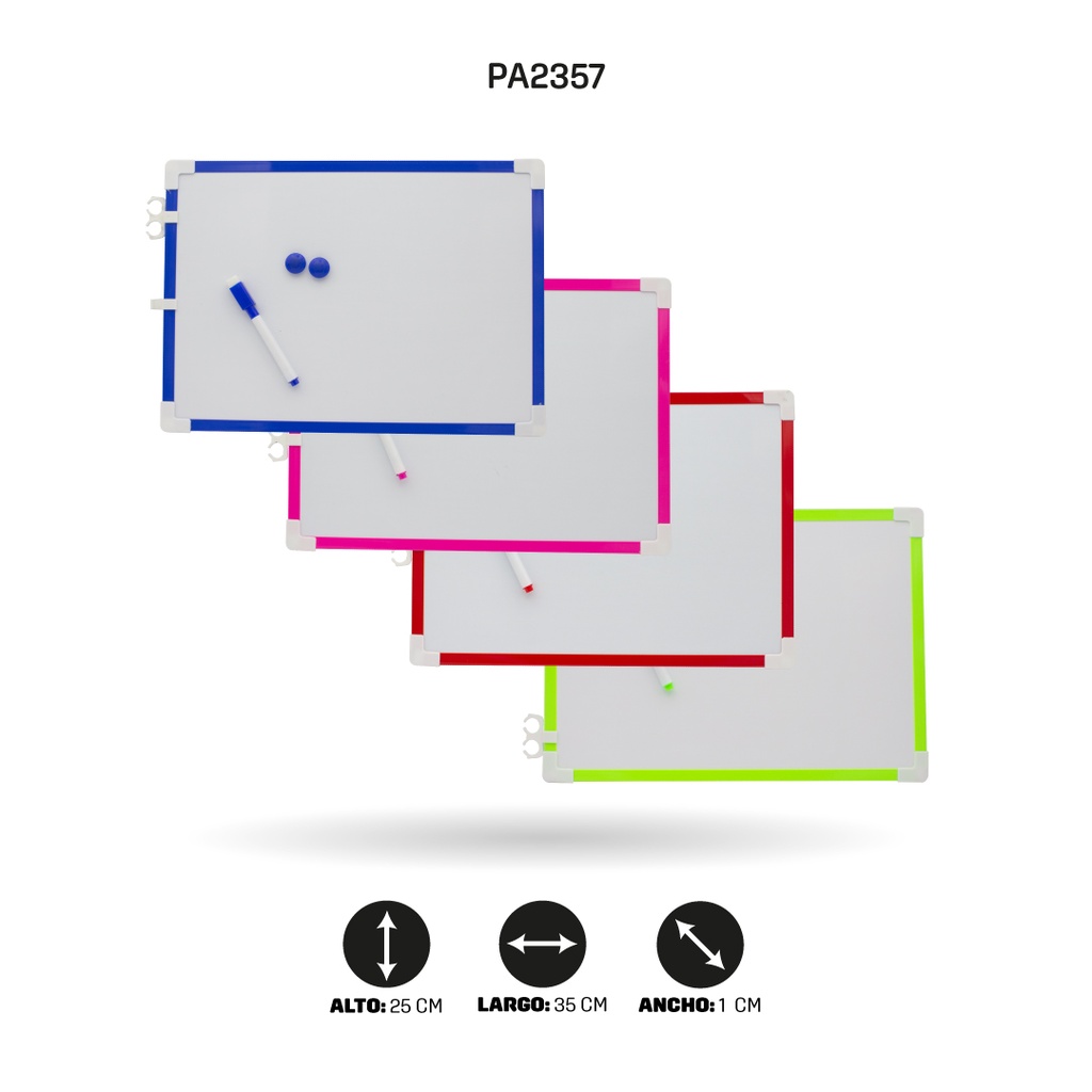 TABLERO CON BORRADOR Y MARCADOR 25x35 [PAC4732]