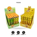 BOLIGRAFO DE JIRAFA Y LEÓN, MINA DE 6 COLORES HJ-9933/933 LEON-GIRAFA DISPLEY X 36 [PAC4577]