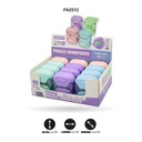 SACAPUNTAS DOBLE COLOR PASTEL DISPLAY X12 DMS-858 [PAC4871]
