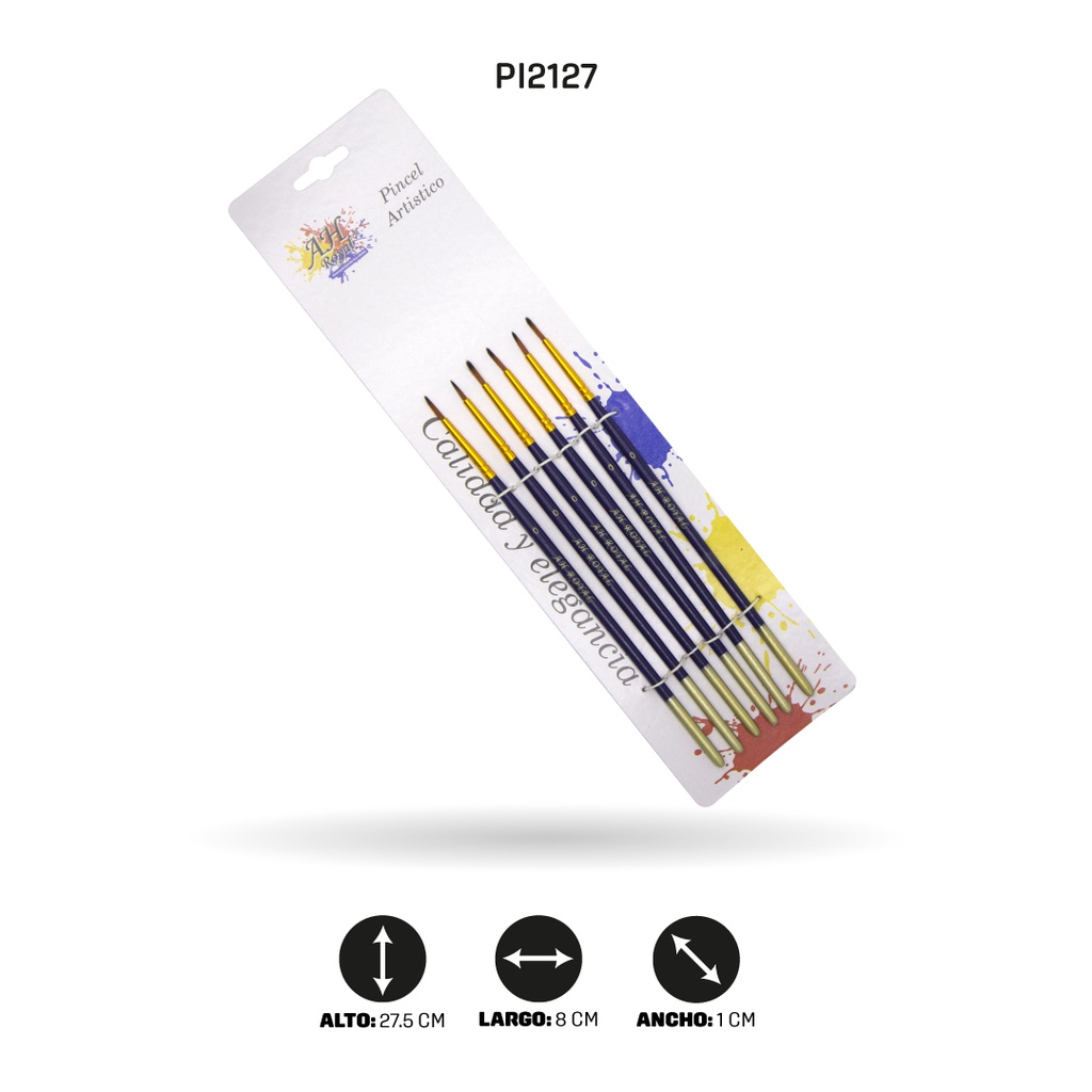 PINCEL AHROYAL REDONDO N°0 X6 AH333-0  [PAC4337]