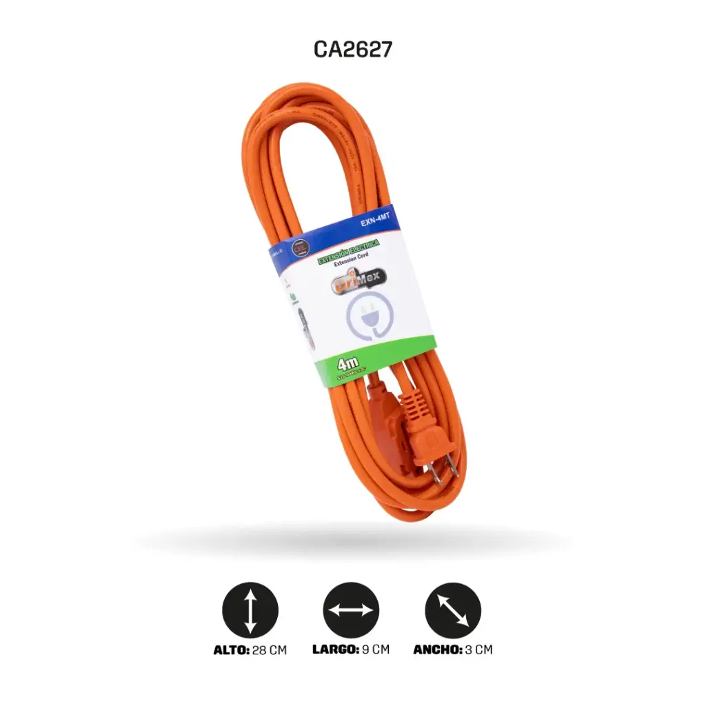 EXTENSIÓN ELÉCTRICA NARANJA 4 M [EXN-4MT]