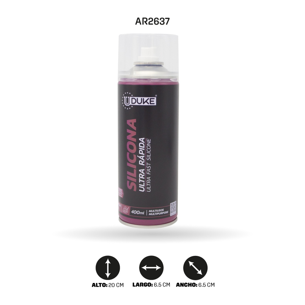 SILICONA EN AEROSOL UDUKE CON OLOR UVA 400ML [HT40240]