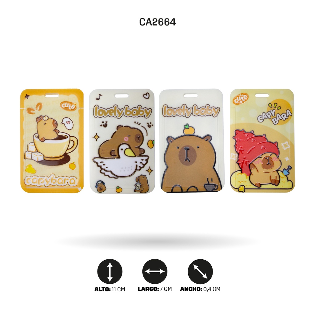 PORTACARNET CAPYBARA CON CUERDA LARGA 8300 [PAC5776]