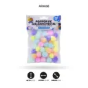POMPONES DE ALGODÓN COLORES PASTEL 19MM X36 UNDS [PAC5895]