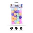 POMPONES DE ALGODÓN COLORES PASTEL 45MM X24 UNDS [PAC5898]
