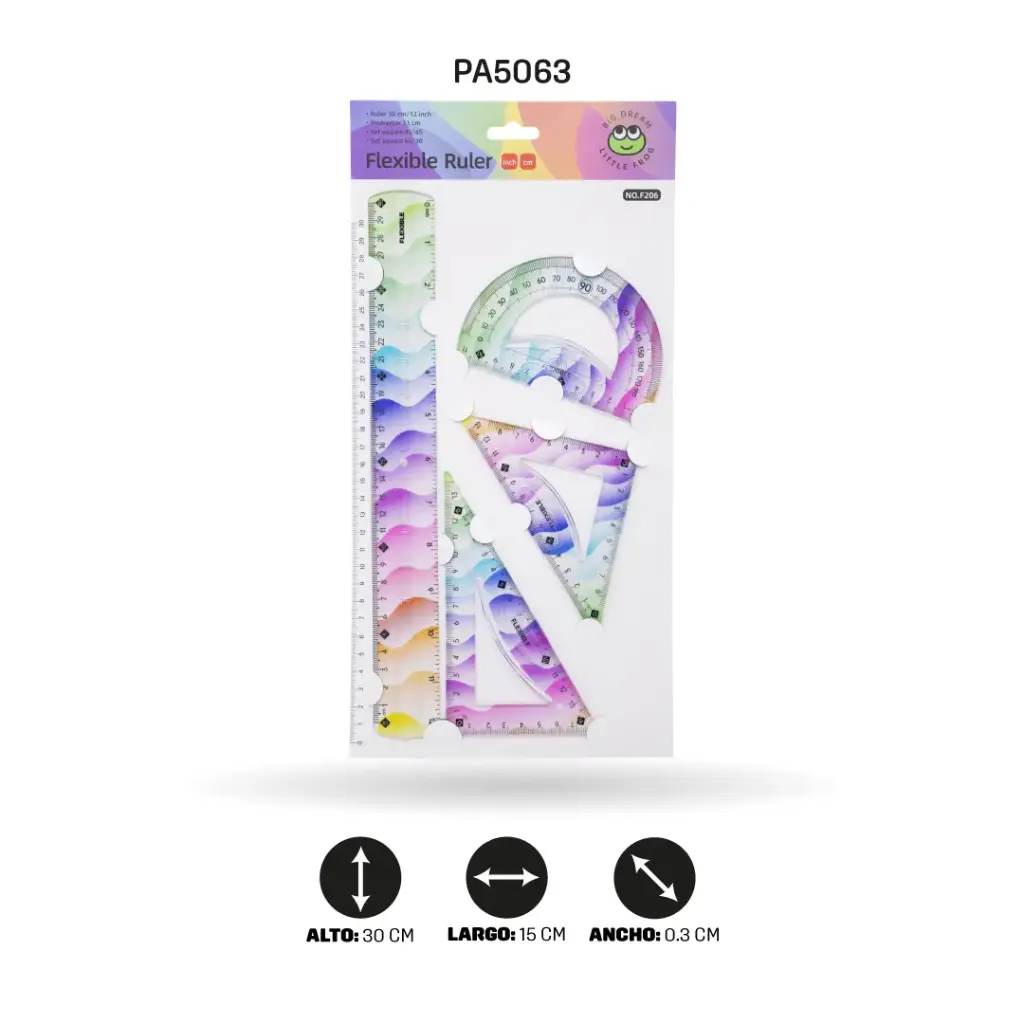 JUEGO GEOMETRICO SILICONADO ESTAMPADO MERDIANOF206 [PAC6423]