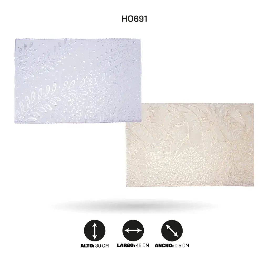 INDIVIDUAL RECTANGULAR EN RELIEVE 30x45CM (DISPLAY X12) [PAC6593]