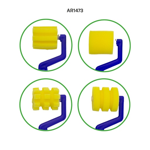 [AR1473] RODILLO AH ROYAL DE ESPUMA EN FIGURAS X 4 [PAC30054-1473]