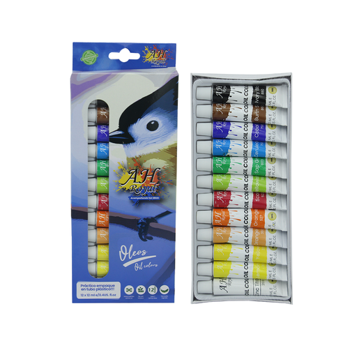 [AR1752] OLEO AH ROYAL X 12 COLORES [PAC3486-1752-PAC90369-1752]