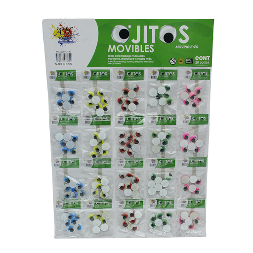 [AR2190] CARTON DE OJOS AH ROYAL EN COLORES CON PESTAÑAS [PAC10289-2190]