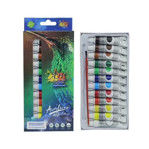 [AR4010] ACRILICO AH ROYAL 12 COLORES [PAC70059-4010]