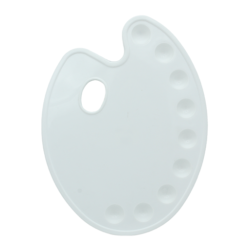[AR99] PALETA OLEO GRANDE BLANCA CON 9 HUECOS [SL-A118]