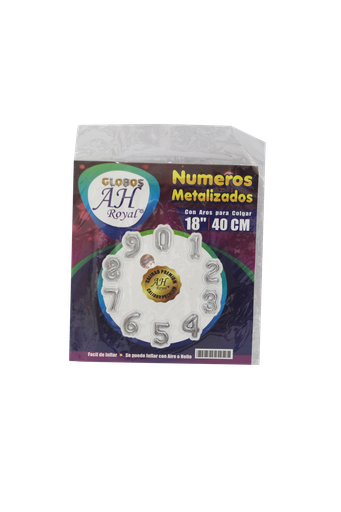[CA383] NUMEROS METALIZADOS DORADO Y PLATA NO.9 DE 40CM []