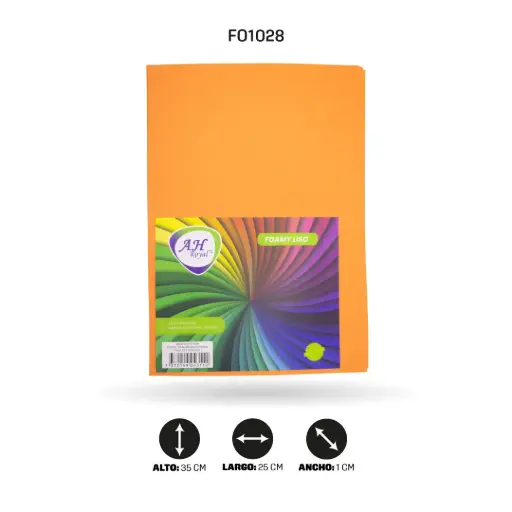 [FO1028] FOAMY 1/8 AH ROYAL NARANJA X 10 UNDS [AH80101515-1028-AH80101515]