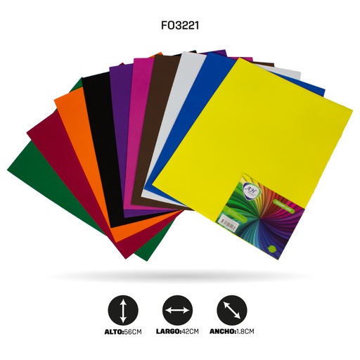 [FO3221] FOAMY 4 CARTAS AH ROYAL LISO SURTIDO X 10 UNDS [AH28100015]